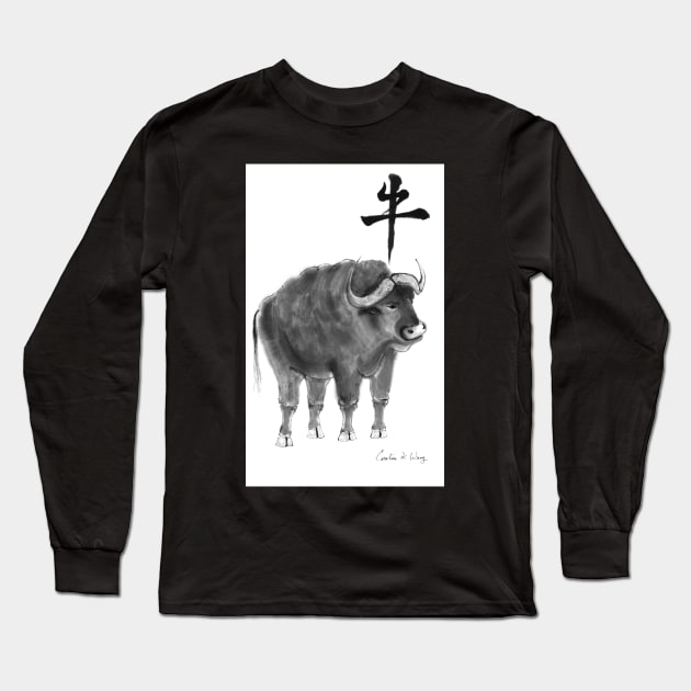 Zodiac-Ox Long Sleeve T-Shirt by Cwang